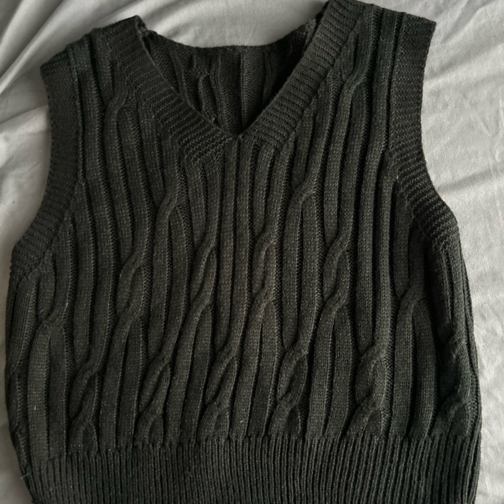 Black Cable Knit Women's Sweater
